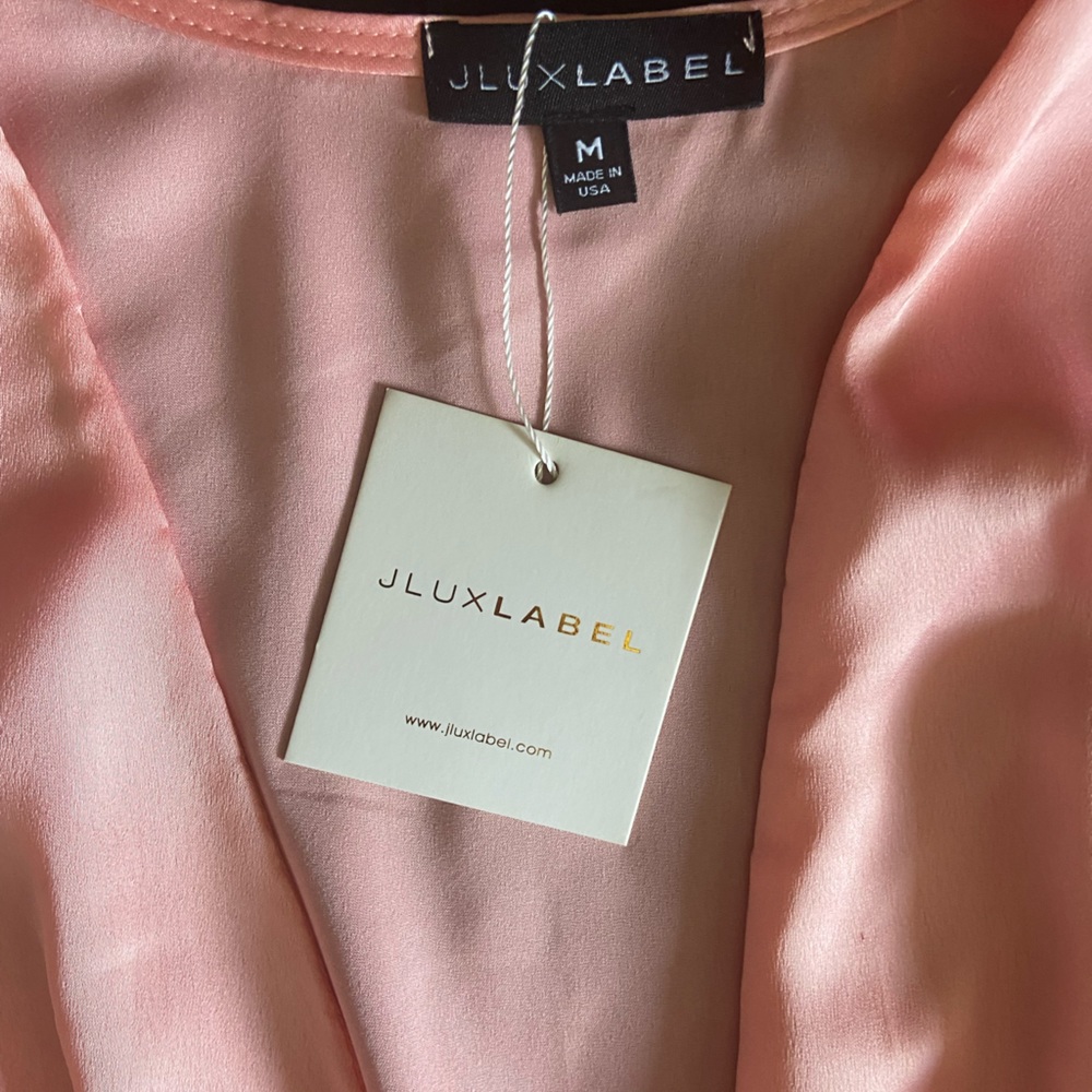 Jluxlabel plunge salmon bodysuit